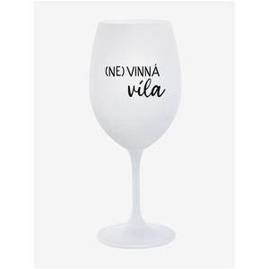 (NE)VINNÁ VÍLA - bílá sklenice na víno 350 ml obraz