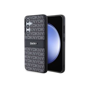 PC/TPU Repeat Pattern Tonal Stripe Zadní Kryt pro Samsung S24 Black DKNY obraz