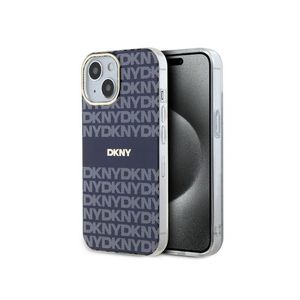 PC/TPU Repeat Pattern Tonal Stripe Magsafe Zadní Kryt pro iPhone 15 Blue DKNY obraz