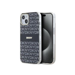 PC/TPU Repeat Pattern Tonal Stripe Magsafe Zadní Kryt pro iPhone 15 Black DKNY obraz