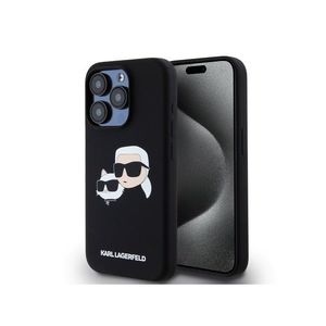 Liquid Silicone Double Heads Magsafe Zadní Kryt pro iPhone 15 Pro Black Karl Lagerfeld obraz