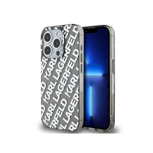 Karl Lagerfeld IML Electroplated Repeated Logo Zadní Kryt pro iPhone 15 Pro Silver obraz