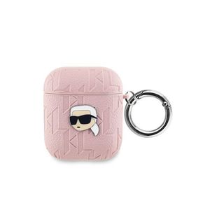 PU Embossed Karl Head Pouzdro pro AirPods 1/2 Pink Karl Lagerfeld obraz