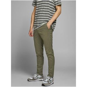 Zelené chino kalhoty Jack & Jones Marco obraz