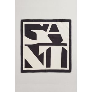 ŠÁTEK GANT D1. QUADRAT LOGO SILK SCARF EBONY BLACK obraz