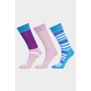 PONOŽKY GANT COLOR BLOCK STRIPE SOCKS 3-PACK DAY BLUE obraz