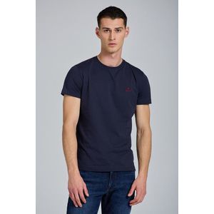 TRIČKO GANT CONTRAST LOGO SS T-SHIRT EVENING BLUE obraz