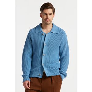 SVETR GANT RIB CARDIGAN GENTLE BLUE obraz