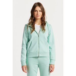 MIKINA GANT REG TONAL SHIELD ZIP HOODIE MINTY GREEN obraz