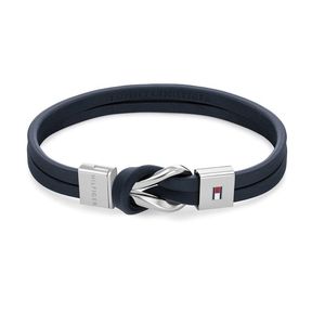 Tommy Hilfiger Moderní náramek z modré kůže Braided Knot 2790443 obraz