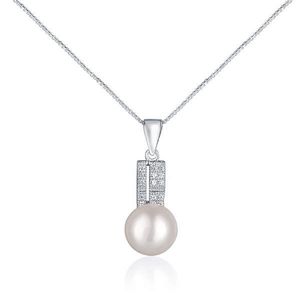 JwL Luxury Pearls Elegantní náhrdelník s pravou perlou a zirkony JL0645 (řetízek, přívěsek) obraz