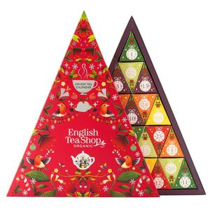 English Tea Shop Adventní kalendář Červený trojúhelník 25 pyramidek BIO obraz