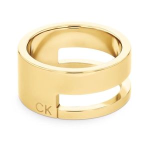 Calvin Klein Dámský pozlacený prsten Geometric Essentials 35000679 56 mm obraz