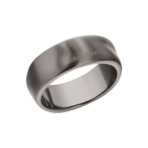 Calvin Klein Pánský šedý prsten z oceli Metallic Waves 35100036 64 mm obraz