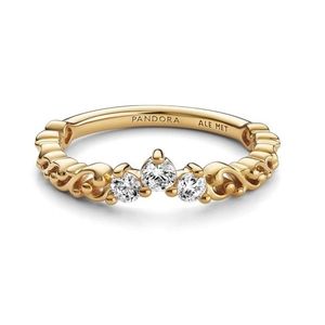 Pandora Pozlacený prsten Královský diadém se spirálkami Shine Moments 162232C01 54 mm obraz