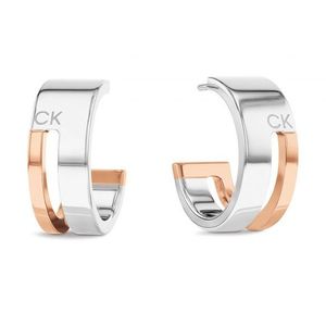 Calvin Klein Nadčasové kruhové bicolor náušnice Geometric Essentials 35000678 obraz