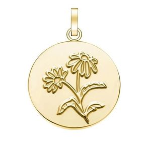 Rosefield Půvabný pozlacený přívěsek PE-Gold-Daisy Flower Coin obraz