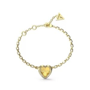 Guess Romantický pozlacený náramek se srdíčkem Mon Amour JUBB04607JWYG 14, 5 cm obraz