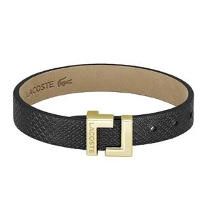 Lacoste Elegantní černý kožený náramek Lura 2040166 obraz