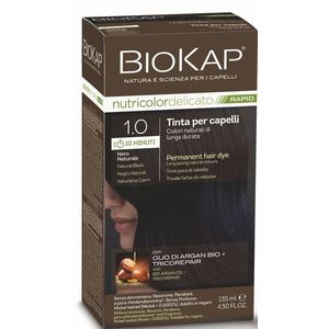 Biokap BIOKAP DELICATO RAPID barva na vlasy - 1.0 Přírodní černá 135 ml obraz