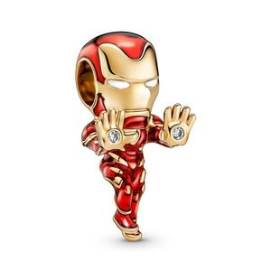 Pandora Jedinečný pozlacený přívěsek Iron Man Marvel Shine 760268C01 obraz