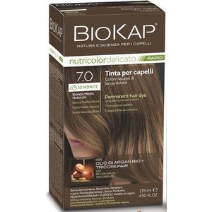 Biokap BIOKAP DELICATO RAPID barva na vlasy - 7.0 Střední blond přírodní 135 ml obraz