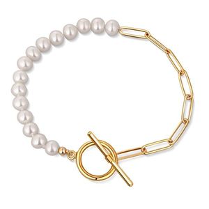 JwL Luxury Pearls Trendy pozlacený náramek s pravými říčními perlami JL0789 obraz