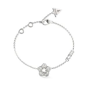 Guess Slušivý ocelový náramek s květinou Shining Winter JUBB04468JWRH 14, 5 cm obraz