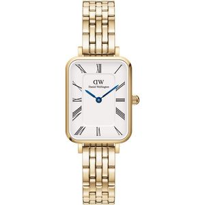 Daniel Wellington Quadro Roman Numerals 5-Link Gold DW00100688 obraz