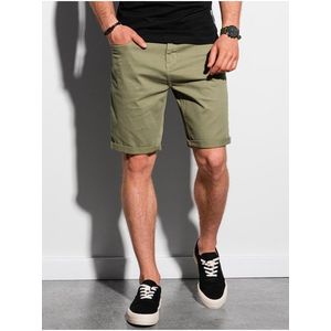 Khaki pánské kraťasy Ombre Clothing W303 obraz