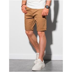 Světle hnědé pánské casual kraťasy Ombre Clothing W303 obraz