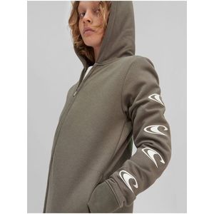 Khaki klučičí mikina O'Neill HYBRID SWEAT HOODY FZ obraz