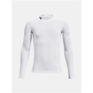 Bílé klučičí tričko Under Armour UA HG Armour Mock LS obraz