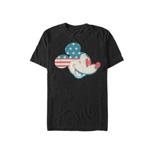 Černé pánské tričko Disney Mickey Americana Flag Fill obraz