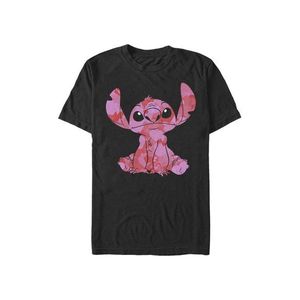 Černé pánské tričko Disney Classics Stitch Heart Fill obraz