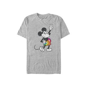 Melírované šedé pánské tričko Disney Classics Tie Dye Mickey Stroked obraz