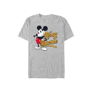 Melírované šedé pánské tričko Disney Classics Ring Mickey obraz