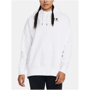 Bílá mikina Under Armour Essential Flc OS Hoodie obraz