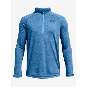 Modré klučičí sportovní tričko Under Armour UA Tech 2.0 1/2 Zip obraz