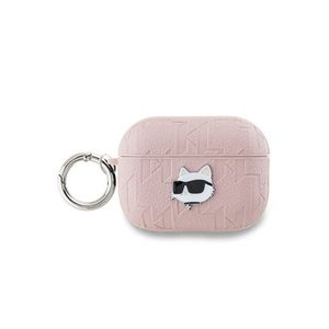 Karl Lagerfeld PU Embossed Choupette Head Pouzdro pro AirPods Pro 2 Pink obraz