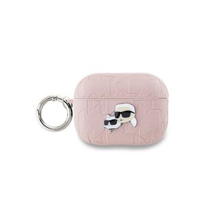 Karl Lagerfeld PU Embossed Karl and Choupette Heads Pouzdro pro AirPods Pro 2 Pink obraz