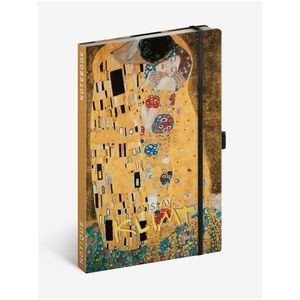 NOTIQUE Notes Gustav Klimt, linkovaný, 13 x 21 cm obraz