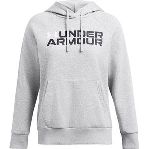 Under Armour RIVAL FLEECE WORDMARK Dámská mikina, šedá, velikost obraz