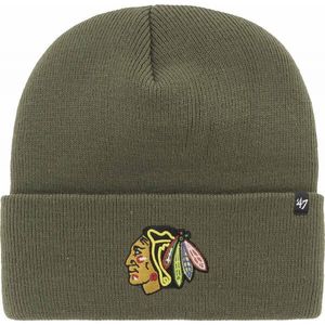 47 NHL CHICAGO BLACKHAWKS HAYMAKER '47 CUFF KNIT BLK Klubová zimní čepice, khaki, velikost obraz