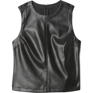 GAP VEGAN LEATHER Dámský top, černá, velikost obraz