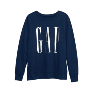 GAP CREWNECK LOGO Dámská mikina, tmavě modrá, velikost obraz