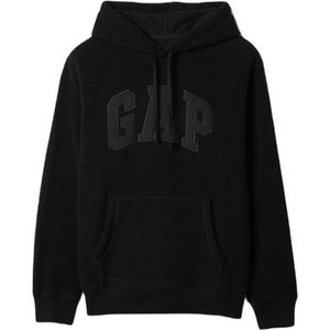 GAP V-FRCH LOGO TEDDY SHERPA Pánská mikina, černá, velikost obraz