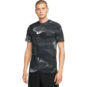 Nike DRI-FIT CAMO Pánské tričko, tmavě šedá, velikost obraz