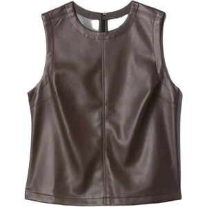 GAP VEGAN LEATHER Dámský top, hnědá, velikost obraz