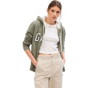 GAP V-FRCH EXC LOGO SHERPA Dámská mikina, khaki, velikost obraz